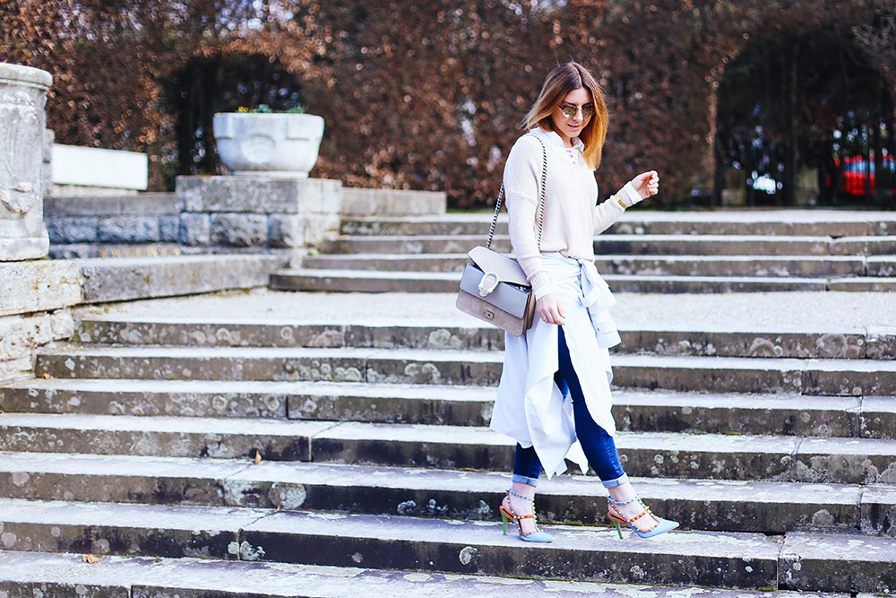 beigen Trenchcoat kombinieren, Skinny Jeans, Orsay Outfit, Valentino Rockstuds, Fashion Blog, whoismocca.com