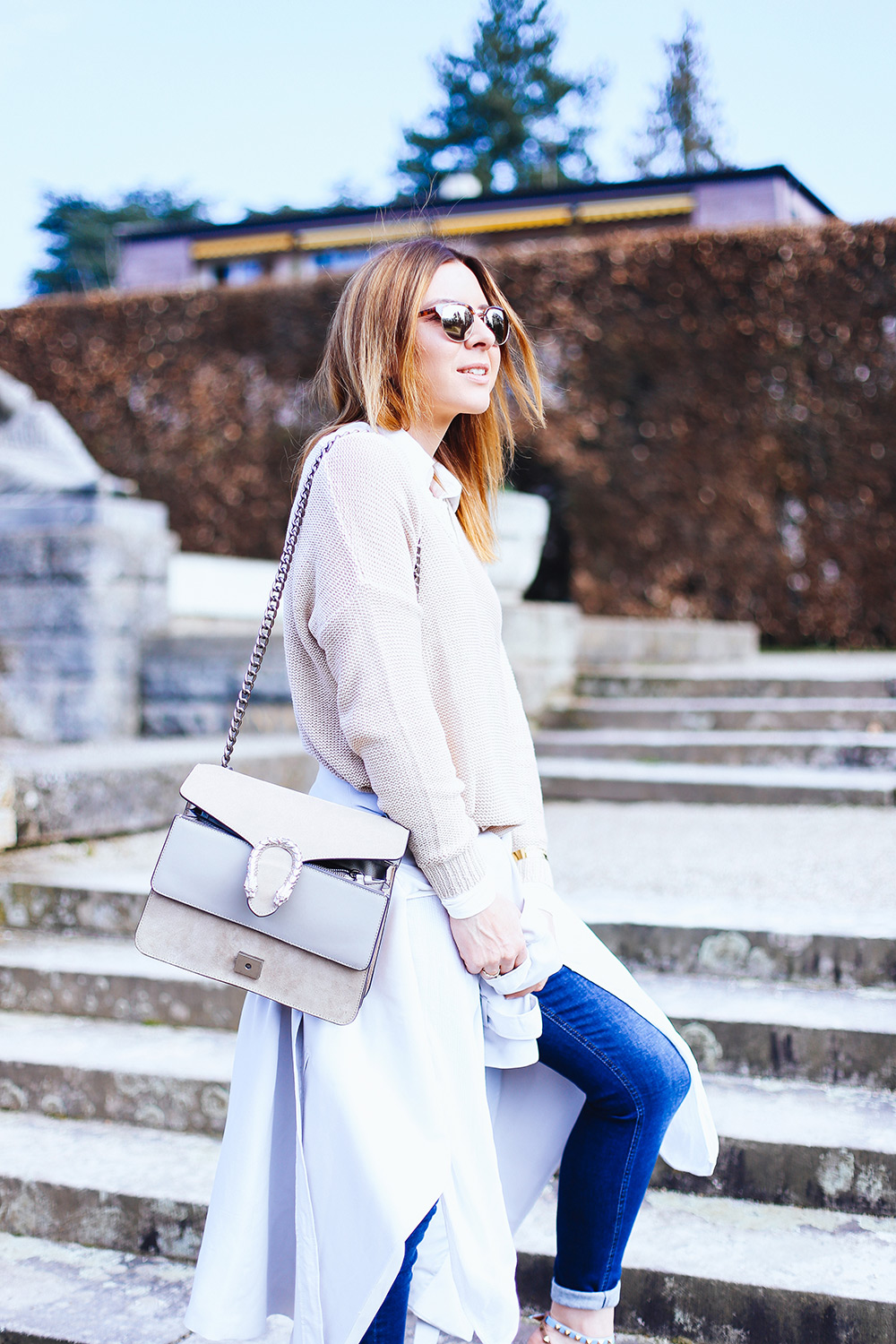 beigen Trenchcoat kombinieren, Skinny Jeans, Orsay Outfit, Valentino Rockstuds, Fashion Blog, whoismocca.com