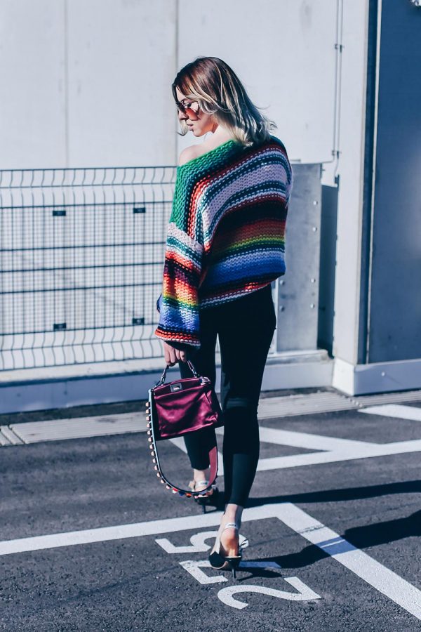 Bold Stripes Outfit, Manoush Pullover, High Waist Hose, Fendi Peekaboo Tasche, Guitar Strap, Dior J'Adior Pumps, Outfit Blog, Style Blog, Fashion Blog, Modeblog, Outfit Inspiration, www.whoismocca.com