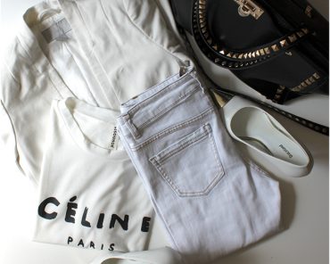 Outfit: Komplettlook in weiß Outfit: Komplettlook in weiß