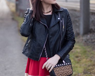 Frühlings Outfit mit Choies Kleid und Zara Lederjacke Frühlings Outfit mit Choies Kleid und Zara Lederjacke