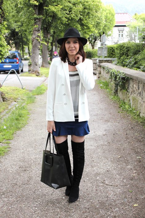 Outfit: Jeansrock & Overknee Boots Outfit: Jeansrock & Overknee Boots