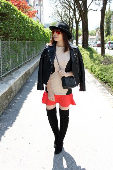 Outfit: Kleid von Sugarhill & Overknee Boots Outfit: Kleid von Sugarhill & Overknee Boots