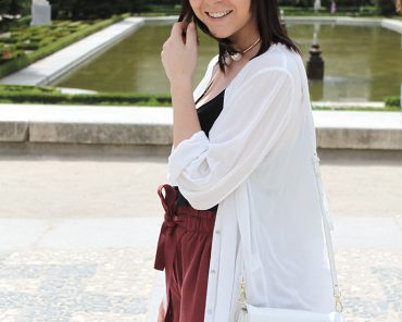 Outfit: High-Waist Shorts von Zara, Choker Halskette und Boots Outfit: High-Waist Shorts von Zara, Choker Halskette und Boots