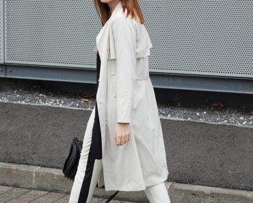 spitze Flats von Mango, fließender Trench und Rocco Bag spitze Flats von Mango, fließender Trench und Rocco Bag