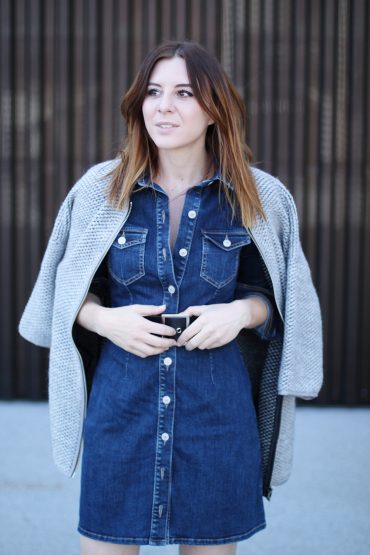 Jeanskleid, Boots und Cardigan und Hallhuber Store Opening in Innsbruck Jeanskleid, Boots und Cardigan und Hallhuber Store Opening in Innsbruck