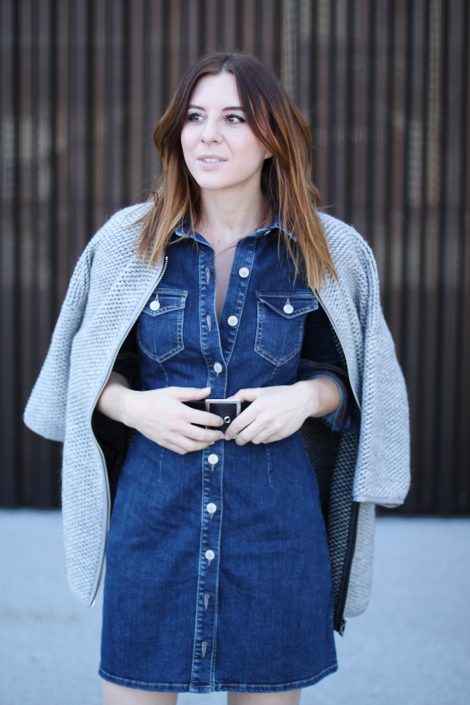 Jeanskleid, Boots und Cardigan und Hallhuber Store Opening in Innsbruck Jeanskleid, Boots und Cardigan und Hallhuber Store Opening in Innsbruck