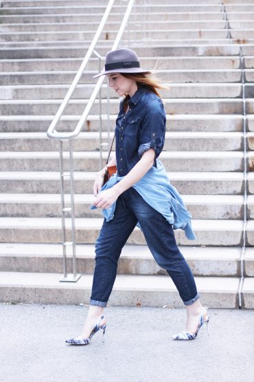 Mein Denim on Denim Style mit Jeans Jumpsuit, Jeanshemd und Chloé Faye Mein Denim on Denim Style mit Jeans Jumpsuit, Jeanshemd und Chloé Faye