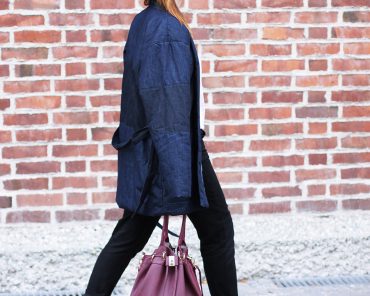 Mom Jeans von Topshop, Keilstiefeletten von Supertrash und gesteppte Jeansjacke Mom Jeans von Topshop, Keilstiefeletten von Supertrash und gesteppte Jeansjacke