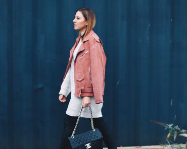 Outfit-Kombi mit Lederhose und Lederjacke + Tipps für Outfit-Fotos Outfit-Kombi mit Lederhose und Lederjacke + Tipps für Outfit-Fotos