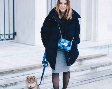 Oversize, aber feminin! Bleistiftrock und Pufferjacke im Winter! Oversize, aber feminin! Bleistiftrock und Pufferjacke im Winter!