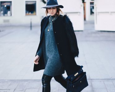 Winteroutfit mit Fenty Creepers, Lacklederhose und Fake Fur Mantel Winteroutfit mit Fenty Creepers, Lacklederhose und Fake Fur Mantel