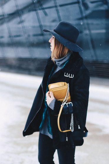 Streetstyle-Trend: Die Shearling-Bikerjacke Streetstyle-Trend: Die Shearling-Bikerjacke
