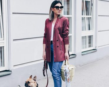 Casual Blazer Outfit mit Jane Birkin Basket und Denim Slippers Casual Blazer Outfit mit Jane Birkin Basket und Denim Slippers