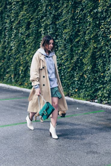 Mein Herbst Outfit mit Wickelkleid, Hoodie und Chloé Boots Mein Herbst Outfit mit Wickelkleid, Hoodie und Chloé Boots