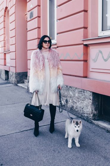 Mein Winter Outfit in Pastell und mit Fake Fur Mantel Mein Winter Outfit in Pastell und mit Fake Fur Mantel