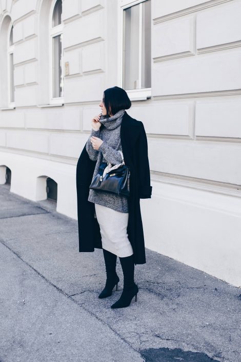 Mein Winter Outfit mit Rock, Overknee Boots und Oversize Mantel! Mein Winter Outfit mit Rock, Overknee Boots und Oversize Mantel!
