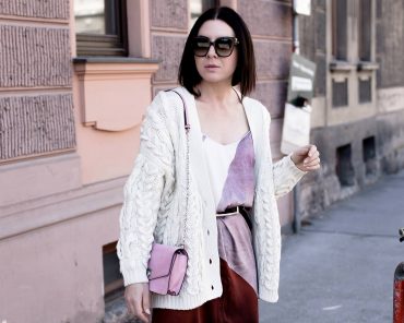 Outfit-Idee für den Frühling: Kleid mit Stiefel und Oversize-Cardigan! Outfit-Idee für den Frühling: Kleid mit Stiefel und Oversize-Cardigan!