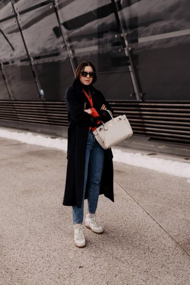 Winter Outfit: Trenchcoat aus Wolle und Closed Pedal Pusher Jeans Winter Outfit: Trenchcoat aus Wolle und Closed Pedal Pusher Jeans