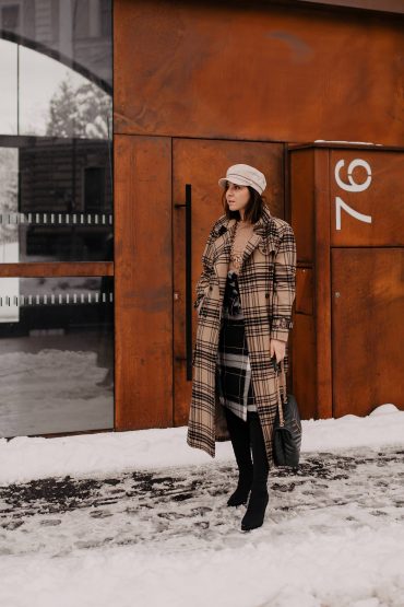 Karo mit Karo kombinieren: Mein Winter Outfit mit Rock und Trenchcoat! Karo mit Karo kombinieren: Mein Winter Outfit mit Rock und Trenchcoat!