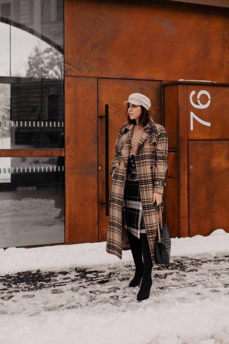Karo mit Karo kombinieren: Mein Winter Outfit mit Rock und Trenchcoat! Karo mit Karo kombinieren: Mein Winter Outfit mit Rock und Trenchcoat!