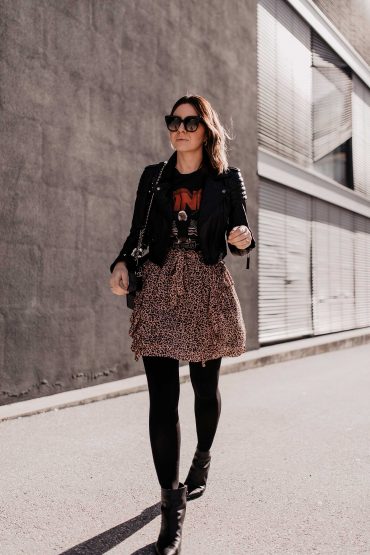 Rockiges Outfit für den Alltag mit Anine Bing Shirt und Lederjacke Rockiges Outfit für den Alltag mit Anine Bing Shirt und Lederjacke