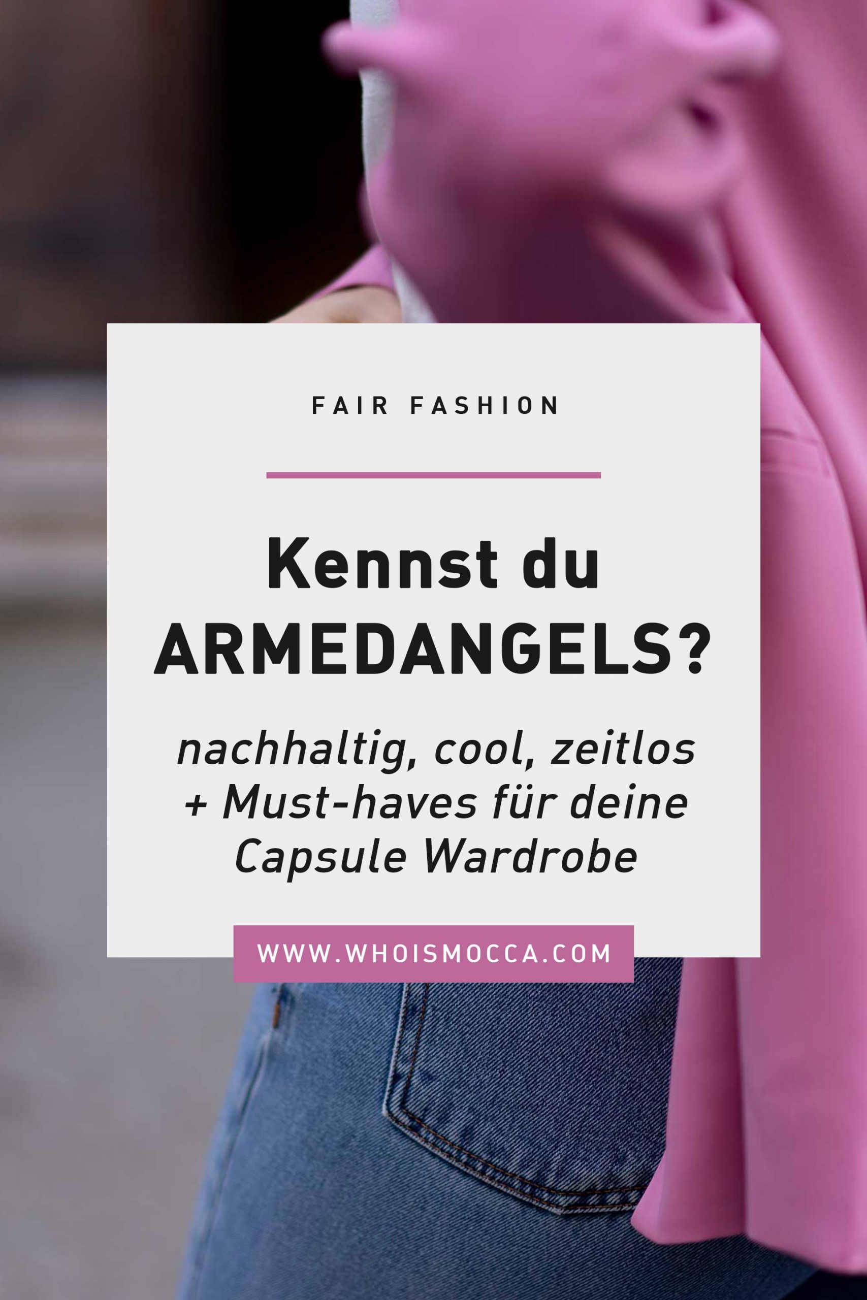 Produktempfehlung. ARMEDANGELS ist eine nachhaltige und coole Marke, die gleichzeitig modische, umweltfreundliche und stylishe Kleidung anbietet. Mehr zu dieser Fair Fashion Brand liest du jetzt am Modeblog. www.whoismocca.com