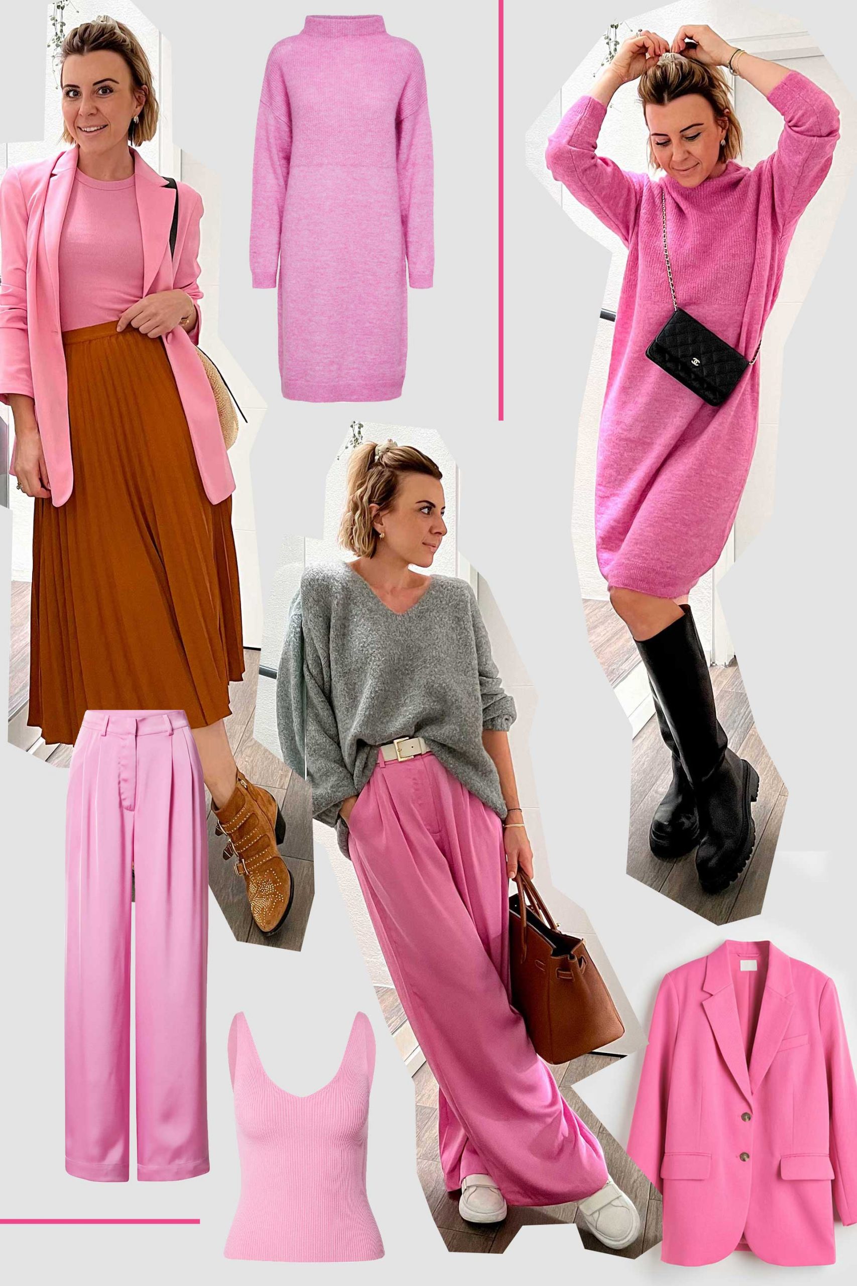 Pink kombinieren: 3 schöne Outfit-Ideen für den Herbst auf whoismocca.com