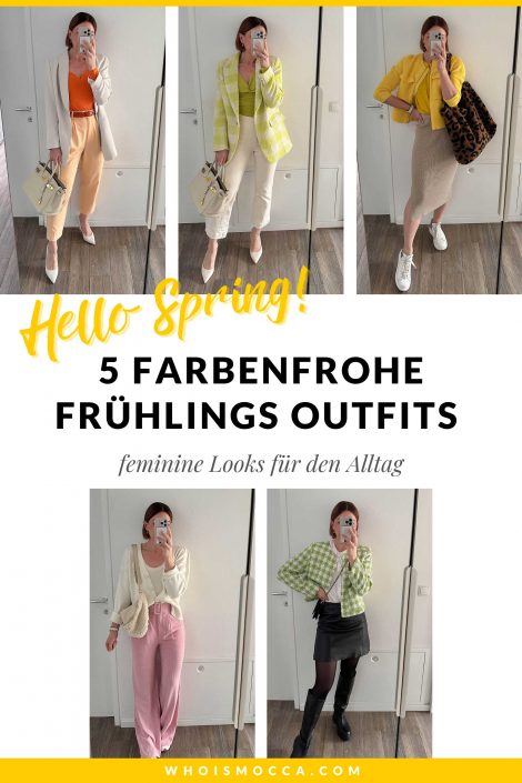 Was ziehe ich heute an? 5 Frühlingsoutfits mit Farbe Was ziehe ich heute an? 5 Frühlingsoutfits mit Farbe